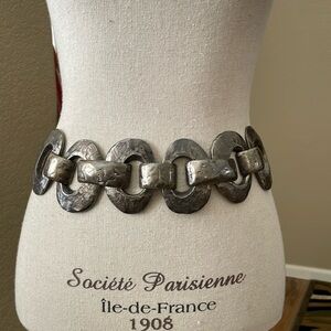 Vintage Streets Ahead Silver Chain Link Belt